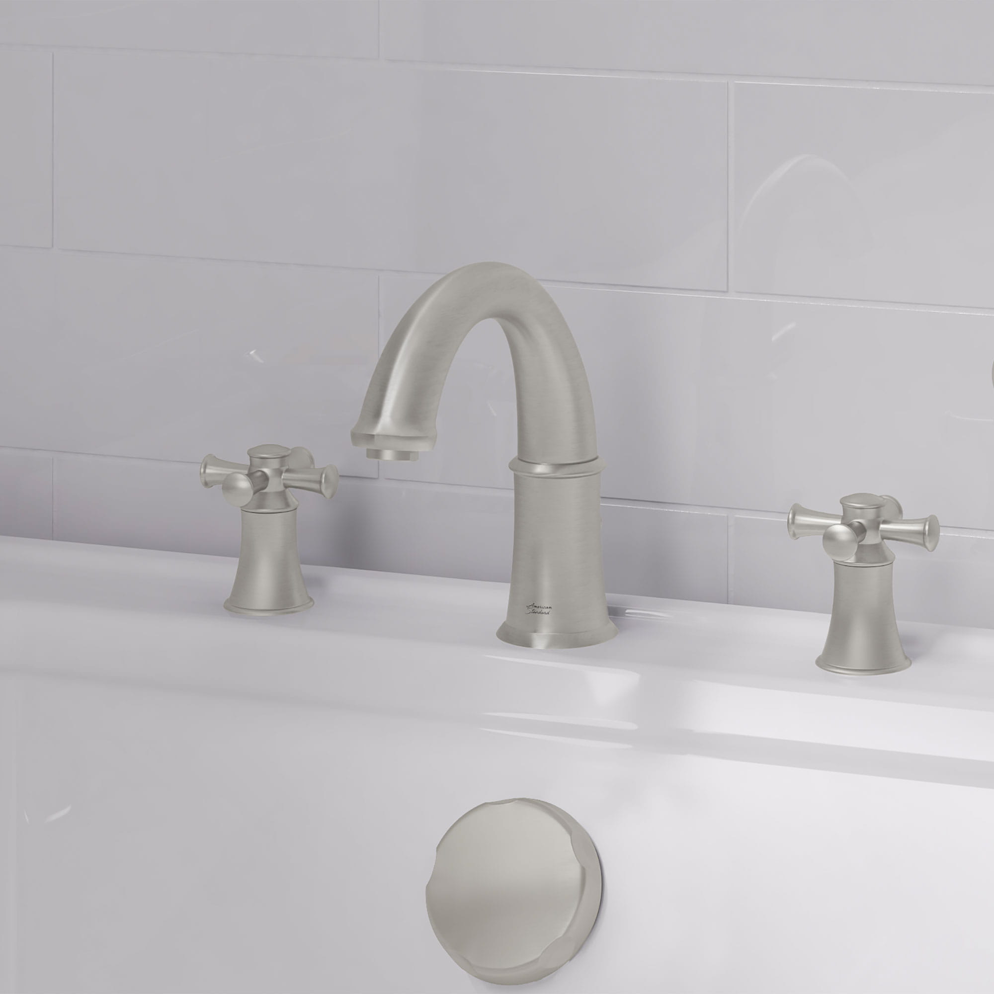 Portsmouth Bathtub Faucet for Flash Rough-in Valve with Cross Handles